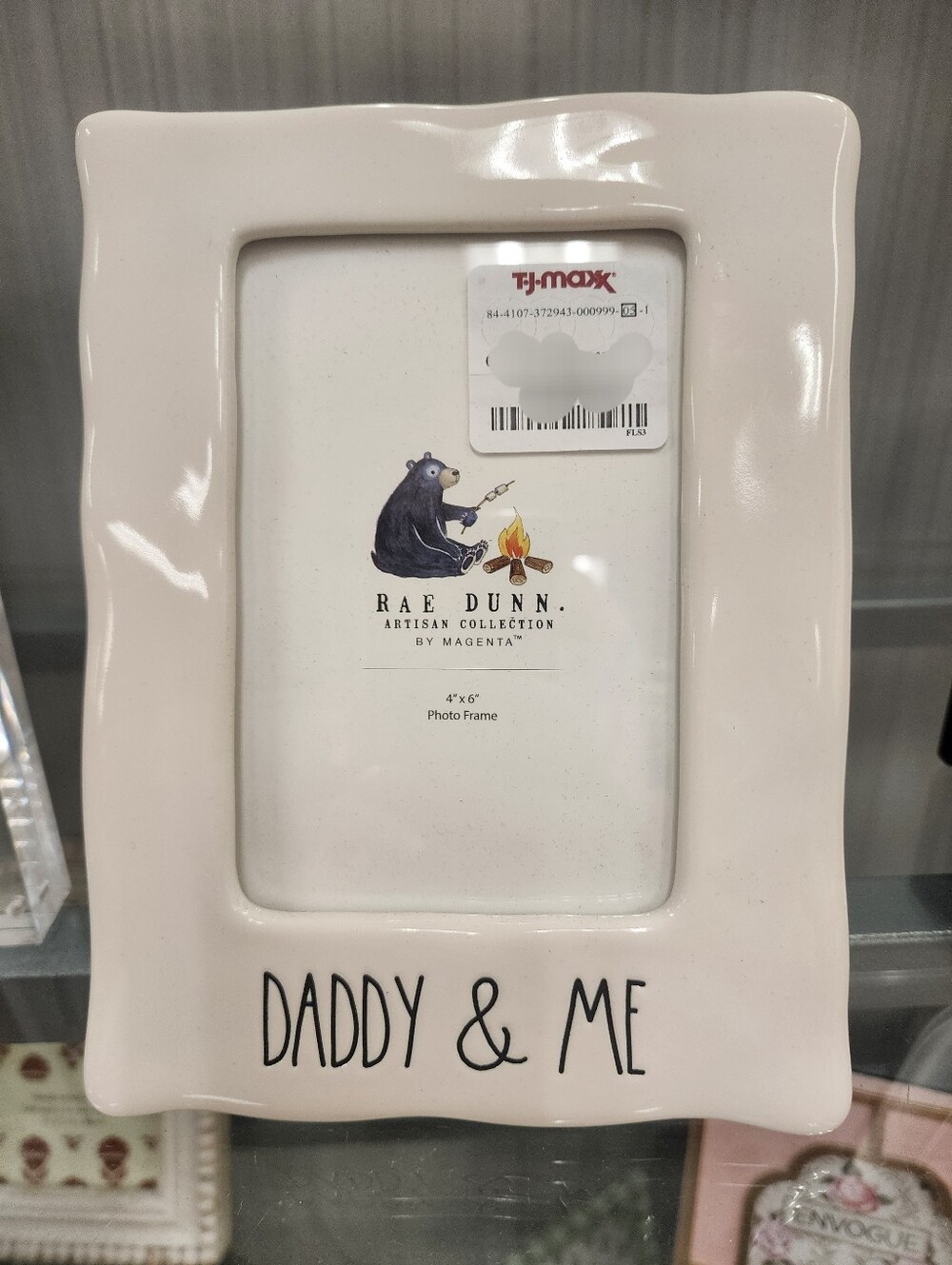 Rae Dunn Cream Ceramic "Daddy & Me" Photo Frame